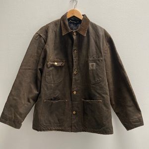 Unique Hand Waxed Waterproof Brown Carhartt Chore Coat